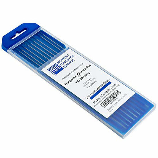 Picture of TIG Welding Tungsten Electrodes 2% Lanthanated 0.040 x 7 (Blue, WL20) 10-Pack