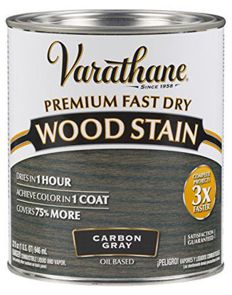 Picture of Varathane 304559 Premium Fast Dry Wood Stain, Quart, Carbon Gray