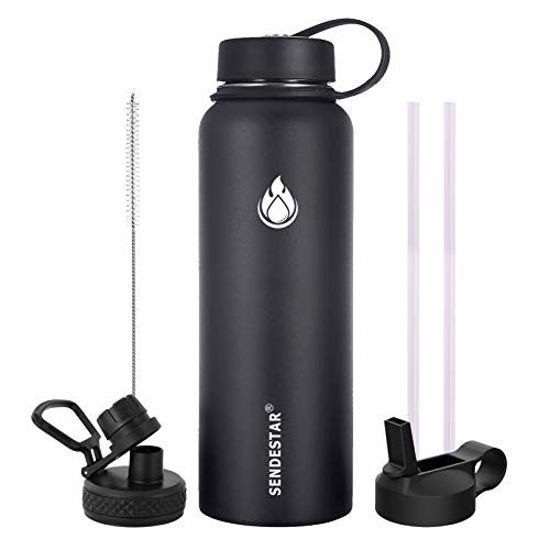 24oz Vacuum Insulated Stainless Steel Water Bottle Black - All in