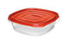 Picture of Rubbermaid TakeAlongs 2.9-Cup Square Food Storage Containers, 4-Pack, Chili Red