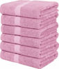 Picture of Utopia Towels Medium Cotton Towels, Pink, 24 x 48 Inches Towels for Pool, Spa, and Gym Lightweight and Highly Absorbent Quick Drying Towels, (Pack of 6)