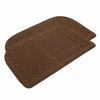 Picture of COSY HOMEER 27X18 Inch Anti Fatigue Kitchen Rug Mats are Made of 100% Polypropylene Half Round Rug Cushion Specialized in Anti Slippery and Machine Washable,Brown(2 pcs)