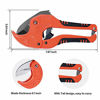 Picture of Zantle Ratchet-type Tube and Pipe Cutter for Cutting O.D. PEX, PVC, and PPR Plastic Hoses and Plumbing Pipes up to 1-5/8" inches, Ideal for Home Working and Plumbers (orange)