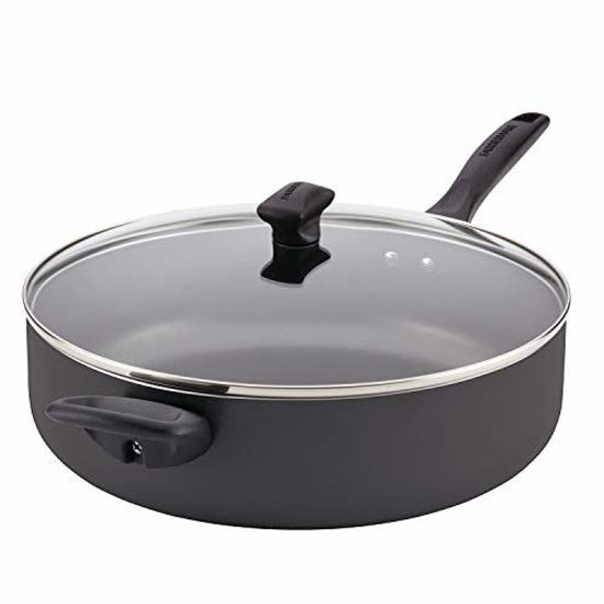 Picture of Farberware Dishwasher Safe Nonstick Jumbo Cooker/Saute Pan with Helper Handle - 6 Quart, Black