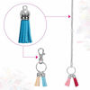 Picture of Paxcoo 120Pcs keychain Tassels Acrylic Keychain Blanks Keychain Rings Bulk for DIY Keychain Key Rings Craft Supplies