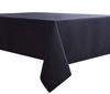 Picture of Biscaynebay Fabric Tablecloths, Water Resistant Spill Proof Tablecloths for Dining, Kitchen, Wedding and Parties, Black 60 by 60 Inches Square