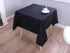 Picture of Biscaynebay Fabric Tablecloths, Water Resistant Spill Proof Tablecloths for Dining, Kitchen, Wedding and Parties, Black 60 by 60 Inches Square