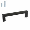 Picture of goldenwarm Drawer Pulls Black Cabinet Pulls - LSJ12BK Matte Black Cabinet Hardware 15(Pack) 4in Hole Centers Black Pulls for Cabinets