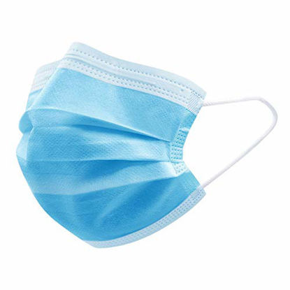 Picture of Disposable Face Masks, 3Ply with Adjustable Elastic Earloop, Comfortable Fitting & Easy Breathing, 50 Pcs