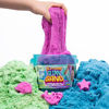 Picture of SLIMYSAND Bucket, 5 Pounds of SlimySand in 3 Colors (Blue, Green and Purple), 3 Molds, Reusable Bucket for Storage. Super Stretchy & Moldable Cloud Slime!