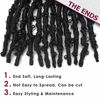 Picture of Niseyo 6 Packs Butterfly Locs Crochet Hair 12 Inch Pre Looped Distressed Locs Crochet Braids (12 Inch,1#)