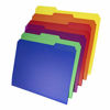 Picture of Dunwell Multi Color File Folders - (12 Pack, Assorted), Poly Plastic 3 Tab File Folder, Color Coded Folder Files, Letter Size, More Durable than Manila Folders, Erasable 1/3 Cut Tabs, Removable Labels