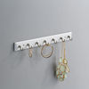 Picture of Franklin Brass FBKEYT7-WSE-R, 14" Key Rail/Rack, with 7 Hooks, in White & Satin Nickel