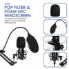 Picture of USB Streaming Podcast Microphone Kit,TUOXS Professional 192KHZ/24Bit Studio Cardioid Condenser Computer PC Mic Kit with Scissor Arm Shock Mount Stand Pop Filter for Music Recording,YouTube