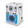 Picture of Singing Machine SML385UW Bluetooth Karaoke System with LED Disco Lights, CD+G, USB, and Microphone, White