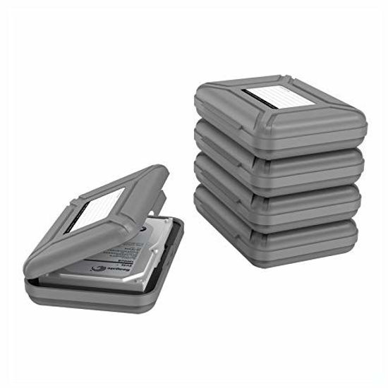 Picture of 5-Pack Yottamaster Portable 3.5 inch Hard Drive Disk Protective Box for 3.5 Inch HDD Storage Moistureproof Dustproof