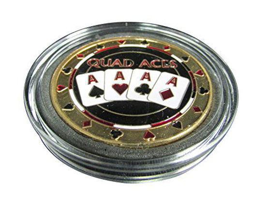 Picture of Mrc Poker Hand Painted Poker Card Guard Cover Protector - Quad Aces