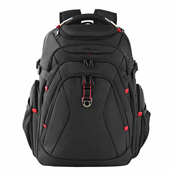 Picture of KROSER Travel Laptop Backpack 17.3 Inch XL Heavy Duty Computer Backpack with Hard Shell Saferoom RFID Pockets Water-Repellent Business College Daypack Stylish School Laptop Bag for Men/Women-Black