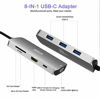 Picture of USB C Adapter for MacBook Pro 2019 2018 2017,USB C Hub USB C to HDMI VGA SD TF Card Reader 3USB 3.0 and USB C Power Pass-Through Port