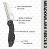 Picture of Spyderco Byrd Meadowlark 2 Rescue Lightweight Folding Knife with 3.05" Stainless Steel Sheepfoot Blade and High Performance Black FRN Handle - SpyderEdge - BY19SBK2