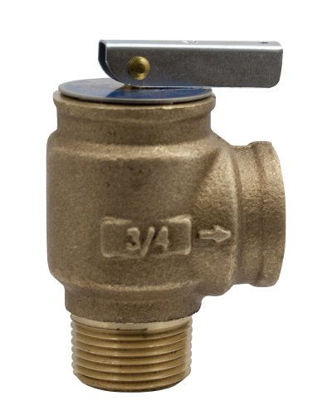 Picture of Apollo Valve 10-400 Series Bronze Safety Relief Valve, ASME Hot Water, 30 psi Set Pressure, 3/4" NPT Male x Female - 1040705