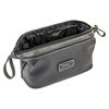 Picture of R70 Mens Toiletry Bag, Vegan Leather Compact Top Frame Travel Kit, Black