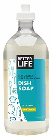 Picture of Better Life Tough on Grease & Gentle on Hands Sulfate Free Dish Soap Lemon Mint, 22 Fl Oz