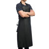 Picture of Waterproof Rubber Vinyl Apron Black - 40" Heavy Duty Model - Stay Dry When Dishwashing, Lab Work, Butcher, Dog Grooming, Cleaning Fish - Industrial Chemical Resistant Plastic