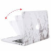 Picture of MOSISO Compatible with MacBook Pro 13 inch Case 2015 2014 2013 end 2012 A1502 A1425, Protective Plastic Pattern Hard Shell Case & Keyboard Cover Skin & Screen Protector, White Marble