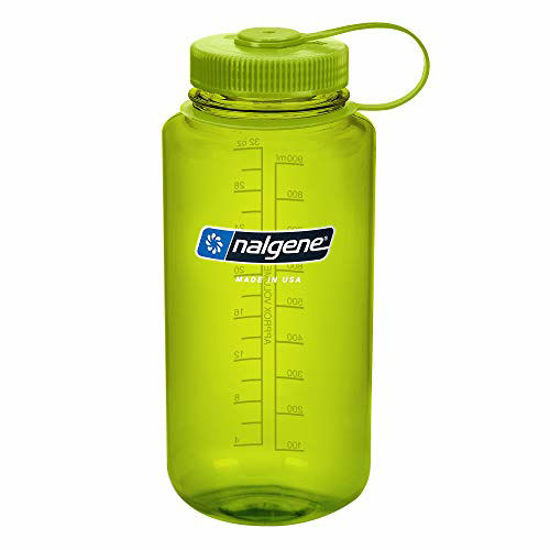 Picture of Nalgene Tritan Wide Mouth BPA-Free Water Bottle, Spring Green, 1 Quart