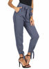 Picture of GRACE KARIN Women's Pants Trouser Slim Casual Cropped Paper Bag Waist Pants Blue-Gray S