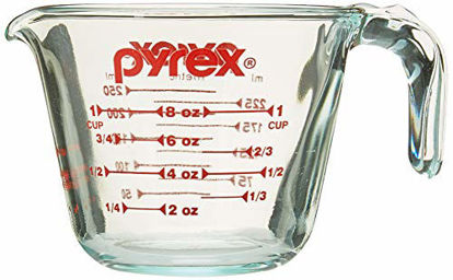 Picture of Pyrex Prepware 1-Cup Measuring Cup, Clear with Red Measurements