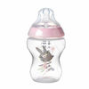 Picture of Tommee Tippee Closer to Nature Baby Bottle Decorated Pink, Anti-Colic Valve, Breast-Like Nipple, Slow Flow, BPA-Free - 0+ Months, 9 Ounce, 2 Count (Design May Vary) (522522)