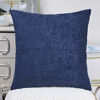 Picture of CaliTime Pack of 2 Cozy Throw Pillow Covers Cases for Couch Sofa Home Decoration Solid Dyed Soft Chenille 16 X 16 Inches Navy Blue