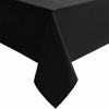 Picture of Hiasan Black Rectangle Tablecloth - Waterproof Wrinkle Resistant Washable Fabric Table Cloth for Dining Room Kitchen and Outdoor Use, 60 x 84 Inch