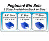 Picture of Right Arrange Pegboard Bins - 12 Pack Black - Hooks to Any Peg Board - Organize Hardware, Accessories, Attachments, Workbench, Garage Storage, Craft Room, Tool Shed, Hobby Supplies, Small Parts