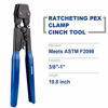 Picture of LOKMAN PEX Clamp Tool Clamp Cinch Crimp Tool for Stainless Steel Clamps from 3/8"to 1", with 20 PCS 1/2" Pex Crimp Rings and 10PCS 3/4" PEX Clamps  (PEX Clamp Tool)