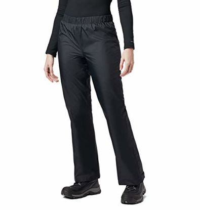 Picture of Columbia Women's Storm Surge Waterproof Rain Pant, Black, X-Small x 32" Inseam