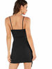 Picture of Verdusa Women's Sexy Ruched Side Asymmetrical V Neck Bodycon Cami Dress Black XL