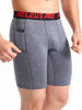 Picture of Neleus Men's Compression Shorts with Pockets 3 Pack,6064,Black/Grey/Red,US 2XL,EU 3XL