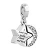 Picture of CharmSStory Heart I Love You To The Moon and Back Charm Jewelry Photo Beads For Bracelets (White)