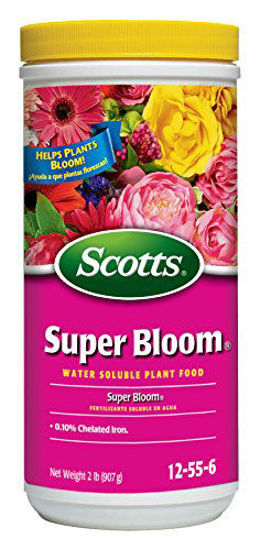 Picture of Scotts Super Bloom Water Soluble Plant Food, 2 lb - NPK 12-55-6 - Fertilizer for Outdoor Flowers, Fruiting Plants, Containers and Bed Areas - Feeds Plants Instantly