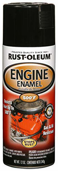 Picture of Rust-Oleum 248932, Gloss Black, 12 oz, Automotive Engine Enamel Spray Paint