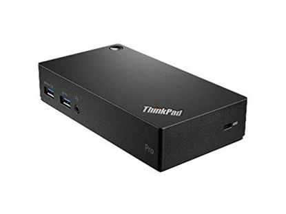 Picture of Lenovo ThinkPad USB 3.0 Pro Dock (40A70045US) 45W AC Adapter With 2 Pin Power Cord Included, Item Does Not Charge The Laptop Or Tablet When Attached