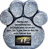 Picture of Pawprints Remembered Pet Memorial Stone - Features a Paw Print Photo Frame and Sympathy Poem - Indoor Outdoor Dog or Cat for Garden Backyard Marker Grave Tombstone - Loss of Pet Gift - Loss of Dog Gift