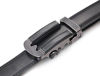 Picture of Mio Marino Ratchet Belts for Men - Genuine Leather Dress Belt - Automatic Buckle - Slim Classic- Black - Adjustable from 38" to 54" Waist