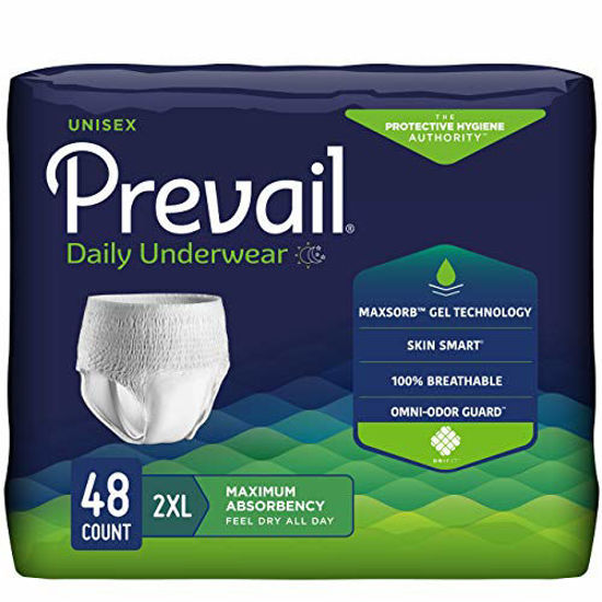 GetUSCart- Prevail Incontinence Protective Underwear, Maximum Absorbency,  2X-Large, 48 Count (4 bags of 12)