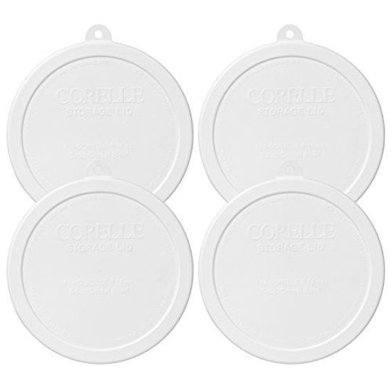 Picture of Corelle 418-PC Livingware White 18 Ounce Soup/Cereal Bowl Plastic Lid - 4 Pack