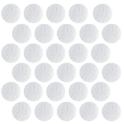 Picture of 100 Pcs Microdermabrasion Cotton Filters Replacement 10 mm Dia Microdermabrasion Filters Facial Vacuum Filters Accesories Sponge Filter for Comedo Suction Microdermabrasion, White