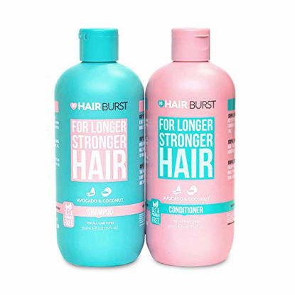 Picture of HAIRBURST SLS Free Shampoo and Conditioner for Longer Stronger Hair, Moisturizing Shampoo and Conditioner for All Hair Types,Parabens Free, Color Safe, 2 bottles x 350 mL